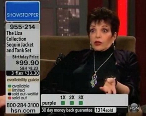 Liza Minnelli odd appearance on HSN