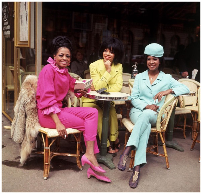 SUPREMES in Paris mid 1960s from l Diana Ross Florence Ballard and Mary Wilson